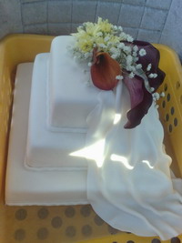 Svatební dorty potahované marcipánem